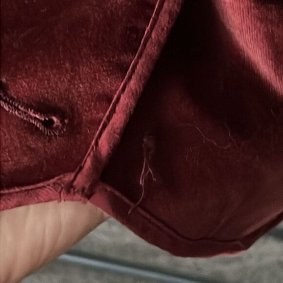 Free People Becky Stretch Velvet Jacket Red L - Picture 8 of 9